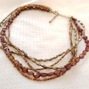 Charming Charlie Layered Beaded Necklace